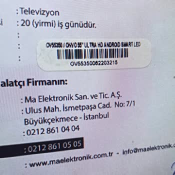 Onvo Televizyon Arızası 28.03.2023 Ten Arızalı Bugün Ayın 03.07.2023