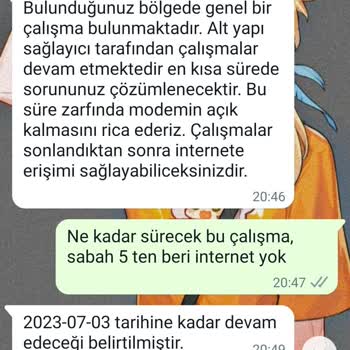 Millenicom Altyapısı Sorunu Yüzünden İnternet Kesilmesi Durumu