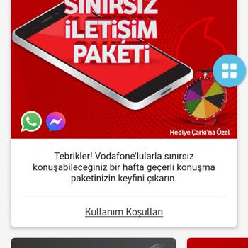 Vodafone Hediye Çarkı Yine Çark Etti!