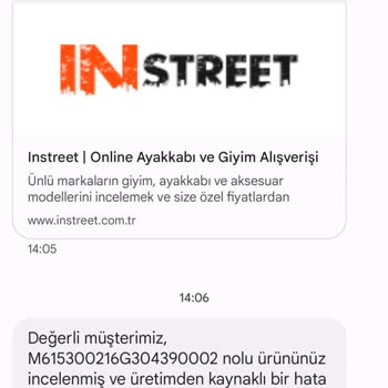 In Street Mağazası Ürün Şikayeti