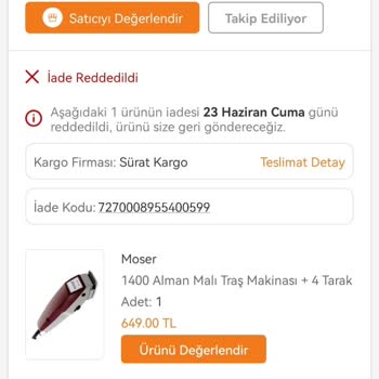 Trendyol İade Almıyor. Tüketici Hakları'na Aykırı Hareket Ediyor