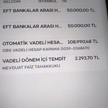 Akbank Kur Ve Vade Farkı Ödenmemesi