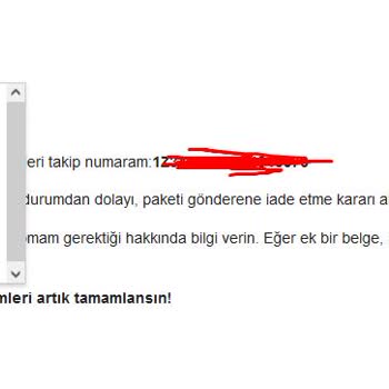UPS Kargomu İade Etmiyor