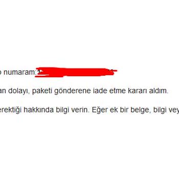 UPS Kargomu İade Etmiyor