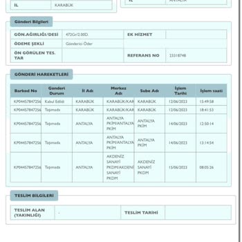 PTT Kargo Akdeniz Sanayi Pkdm