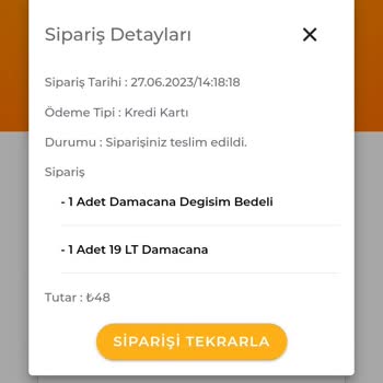 Saka Su Online Siparişi Teslim Etmiyor