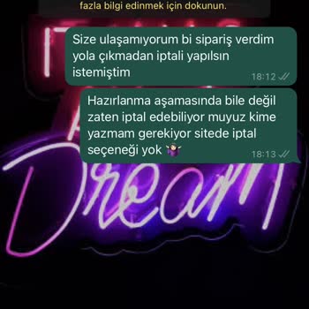 By Melis Butik Daha Kargoya Verilmeyen Yanlış Ürün İçin Sipariş İptali