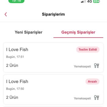 Yemek Sepeti I Love Fish Çok Kötü