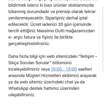 Massimo Dutti Stokta Olmayan Ürünleri Satıyor