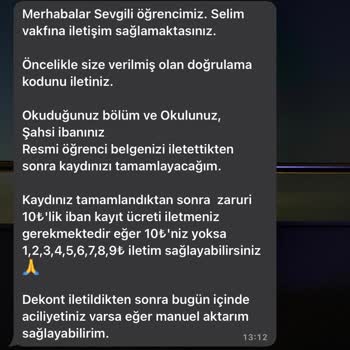 Selim Vakfı Burs Yalanı