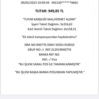 Yapı Kredi Bankası MOKA/Bershka Pos Çekimi Hk.