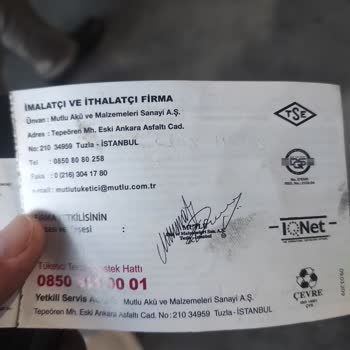 Mutlu Akü Ürünün Arkasında Durmadı.