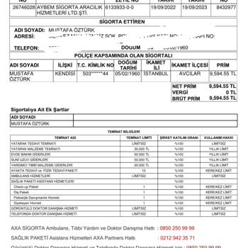 Axa Tamamlayıcı Sağlık Sigortası Şikayet