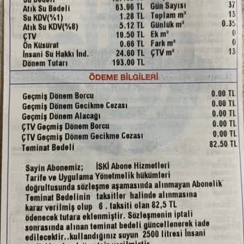 İSKİ Eski Abonelerinden Abonelik Teminat Bedeli Alıyor
