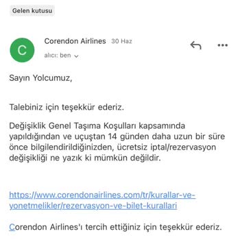 Corendon Uçuştan Önce 4 Defa İniş Biniş Saatlerini Değiştirdi.