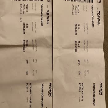 Pegasus Parası Ödenmiş Transfer Hizmetini Yapmadılar!
