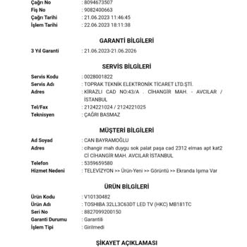 Toshiba TV 32 İnc TV PC Bağlantı Sorunu