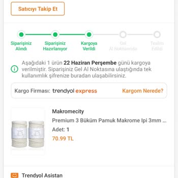 Trendyol Express Gel Al Noktasına Gelmeden İade Başlatılmış