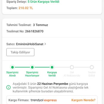 Trendyol Express Gel Al Noktasına Gelmeden İade Başlatılmış