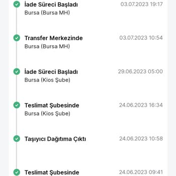 Trendyol Express Gel Al Noktasına Gelmeden İade Başlatılmış