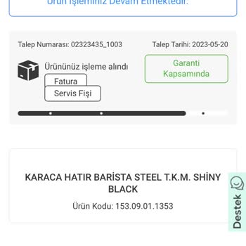 Karaca Züccaciye Karaca Barista Kahve Makinesi İlk Kullanımda Kulpu Elimizde Kaldı.