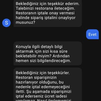 Getir Verdiğim Siparişi Üzerinden 1 Dakika Geçti İptal Etmedi