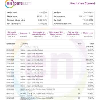 Enpara Kredi Kartımı Ödememe Rağmen Gecikme Faizi Yansıdı