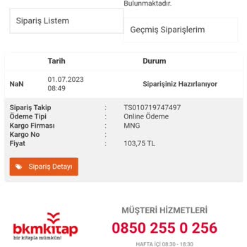 Bkmkitap.com Ödemeyi Alıp Kargo Çıkarmıyor.