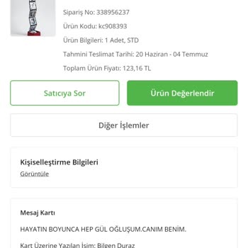 Yurtiçi Kargo Teslim Edilmemiş Ürün