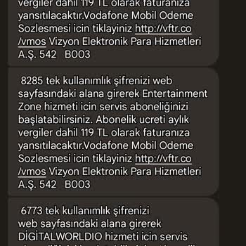 Vodafone Funnyzone İzinsiz Üye