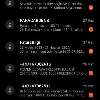 Vodafone Sürekli Bahis Ve Oyun Sitelerinden Gelen İstenmeyen Mesajlar