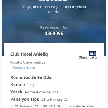 Club Hotel Anjeliq Rezervasyon Sorunu
