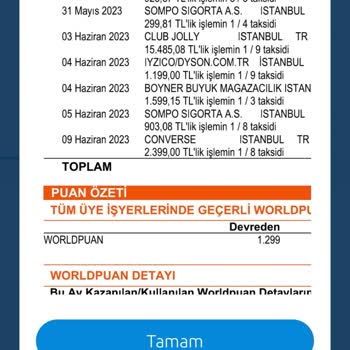 Yapı Kredi World Puan Kampanya Mağduru. (Jolly Tur 925 Worldpuan Kamp)