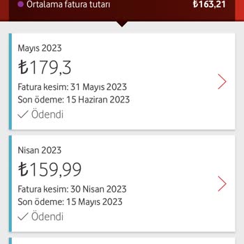 Vodafone Net Fatura Ücretinin Fazla Kesilmesi