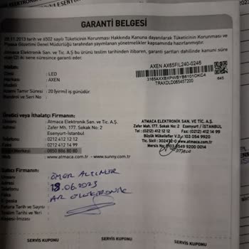 Axen 65FIL240 Televizyon Pişmanlığım