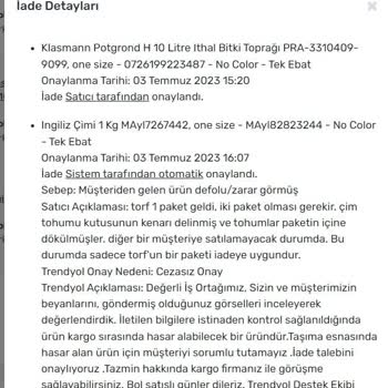 Trendyol İade Reddimi Onaylamış Ve Geriye Dönük İşlem Yapılamıyormuş