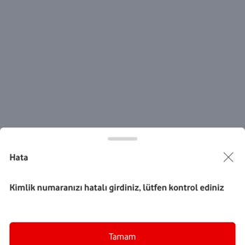 Vodafone Pay Hatalı T. C.
