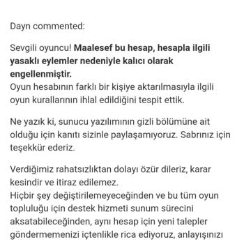 Waruniverse Oyun Hesabı Haksız Yere Kapatılması