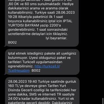 Turkcell Yurt Dışı Paketi Sorunu