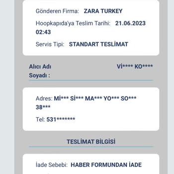 Hoopkapıda Sipariş Teslim Edilmemesi