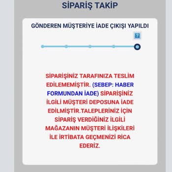 Hoopkapıda Sipariş Teslim Edilmemesi