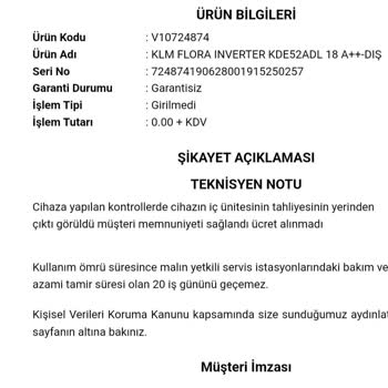 Vestel Yetkili Servis 2 Defa Para Talep Ediyor