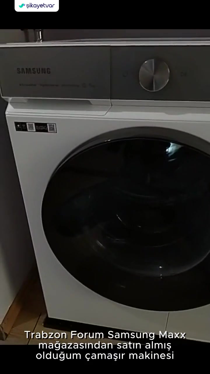 Samsung Çamaşır Makinesi Ekranda Çatlak Ve Deterjan Kutusu Dışarıda! videonun kapak resmi