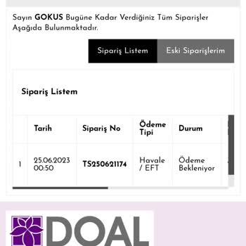 Doal Shop Sipariş Ödeme Alınmasına Rağmen Gönderilmiyor!