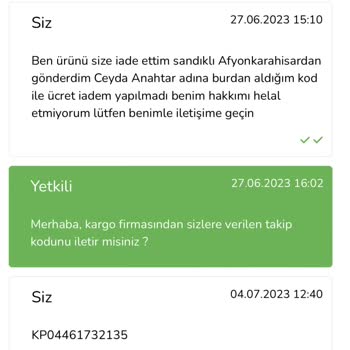 Çiçek Sepeti İade Ettiğim Ürün Sistemde Görünmüyor