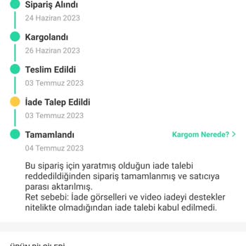 Dolap Arızalı Ürünü İade Almadı
