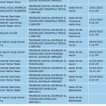 SGK EYT Kaynaklı Emeklilik İşlemi