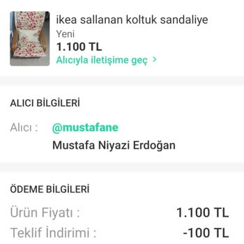 MNG Kargo Koltuğumun Kaybolması Nedeniyle Zararımın Karşılanmasını Talep Ediyorum