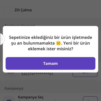 Getir Den Sipariş Veremiyorum