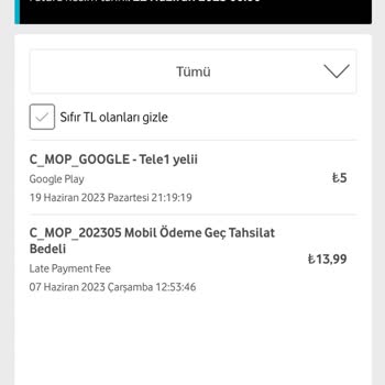 Vodafone Google Play Abonelik Şikayeti